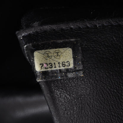 Chanel Leather Contrast Stitch Surpique Shoulder Bag Black 9 of 10