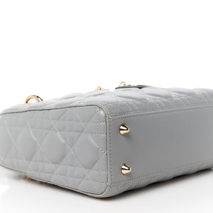 Christian Dior Lambskin Cannage Small Lucky Badges Lady Dior Grey 9 of 10