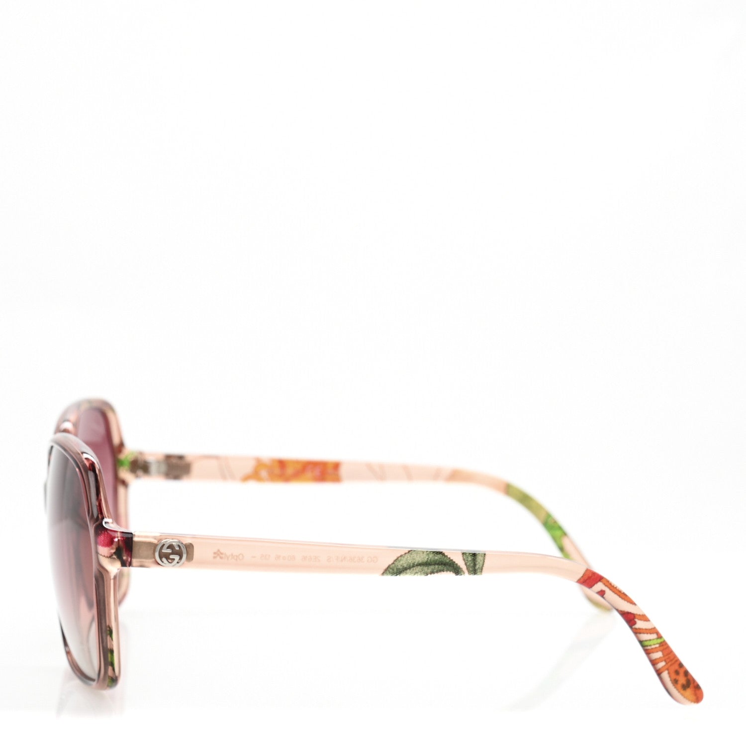 Gucci Round Floral Print Sunglasses GG3636 Pink 3 of 8