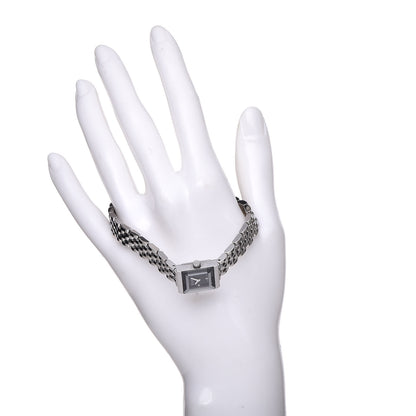 Gucci Stainless Steel Diamond 14mm G- Frame Square Quartz Watch Black 2 of 11