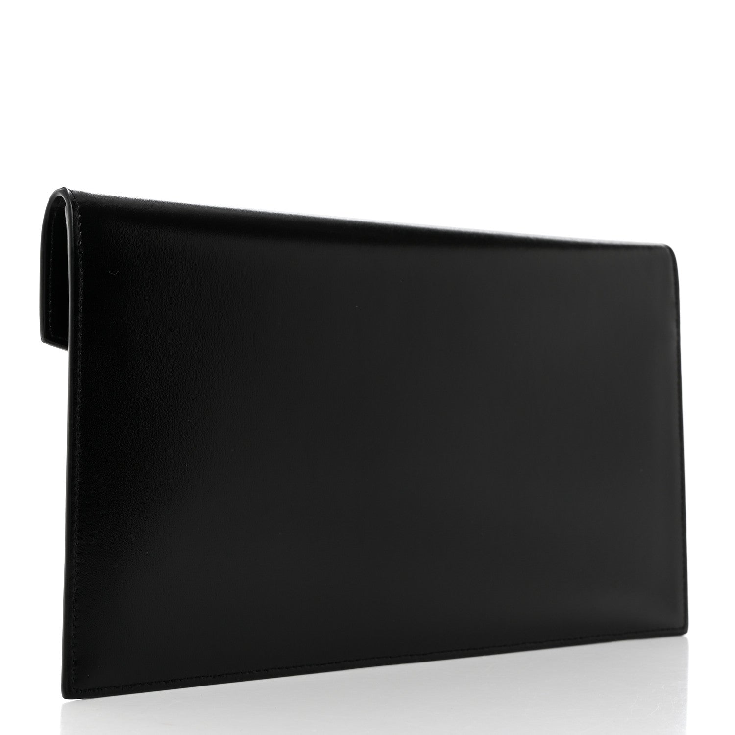 Saint Laurent Smooth Shiny Calfskin Monogram Uptown Pouch Black 3 of 7
