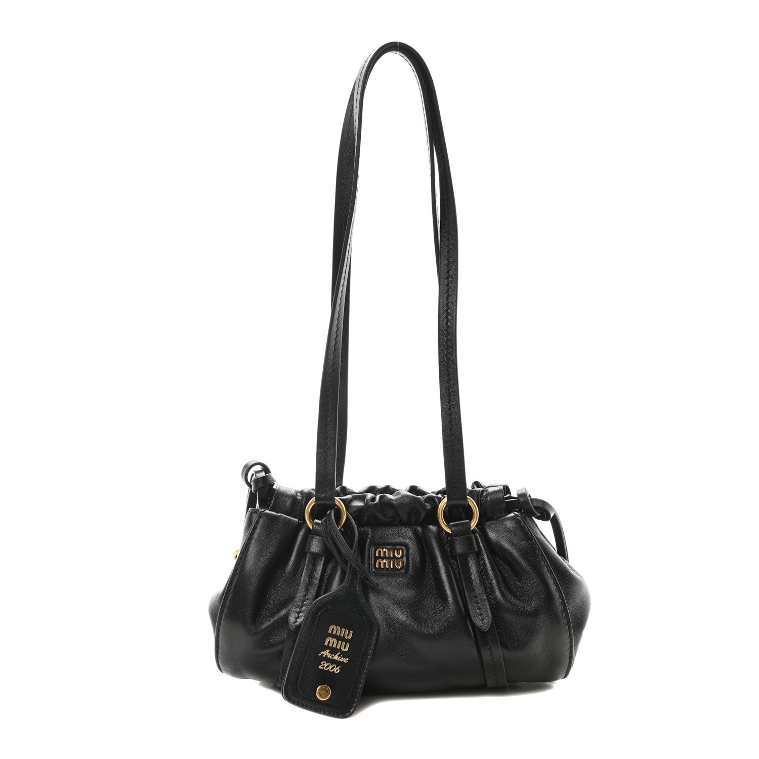 Miu Miu Nappa Mini Joie Shoulder Bag Black 1 of 9