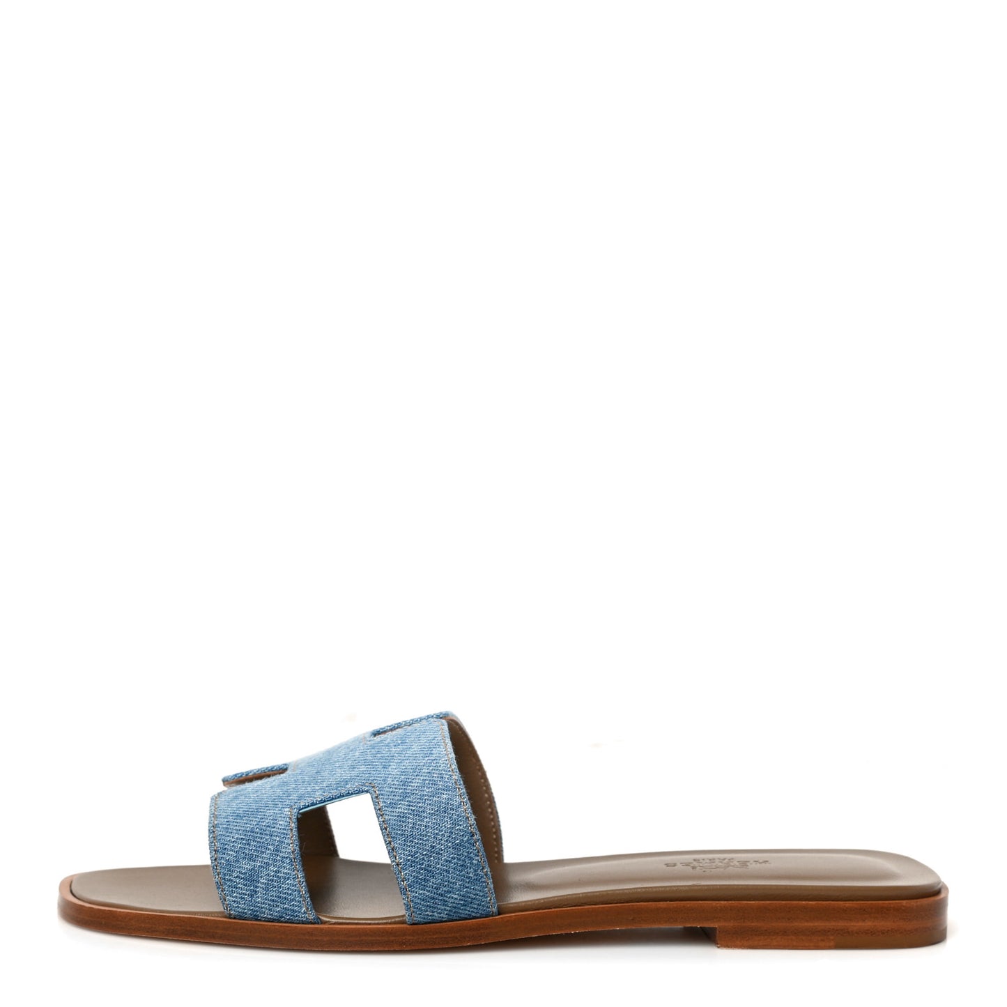 Denim Canvas Oran Sandals 37.5 Bleu Clair