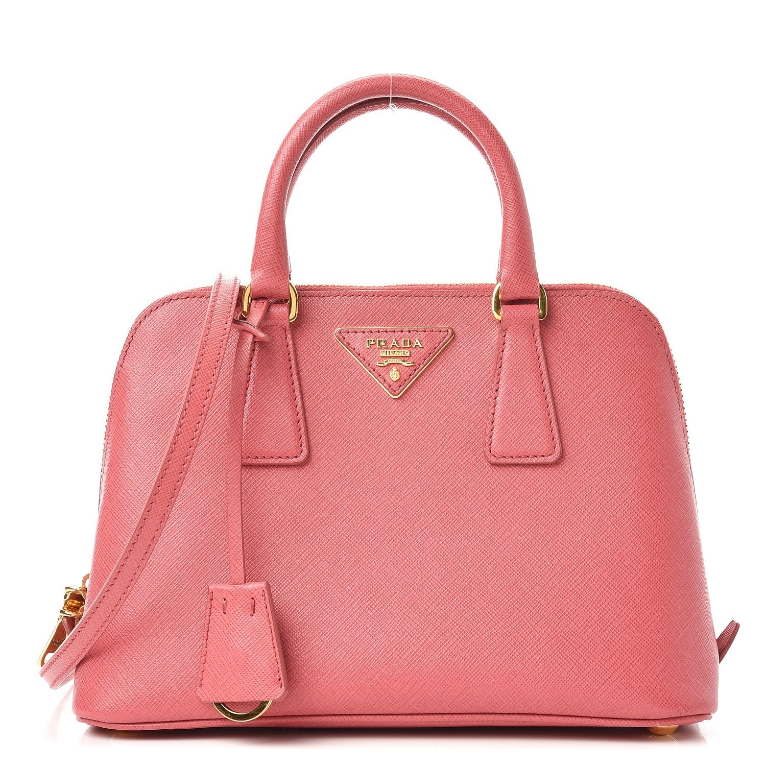 Prada Saffiano Lux Small Promenade Tote Peonia 1 of 7
