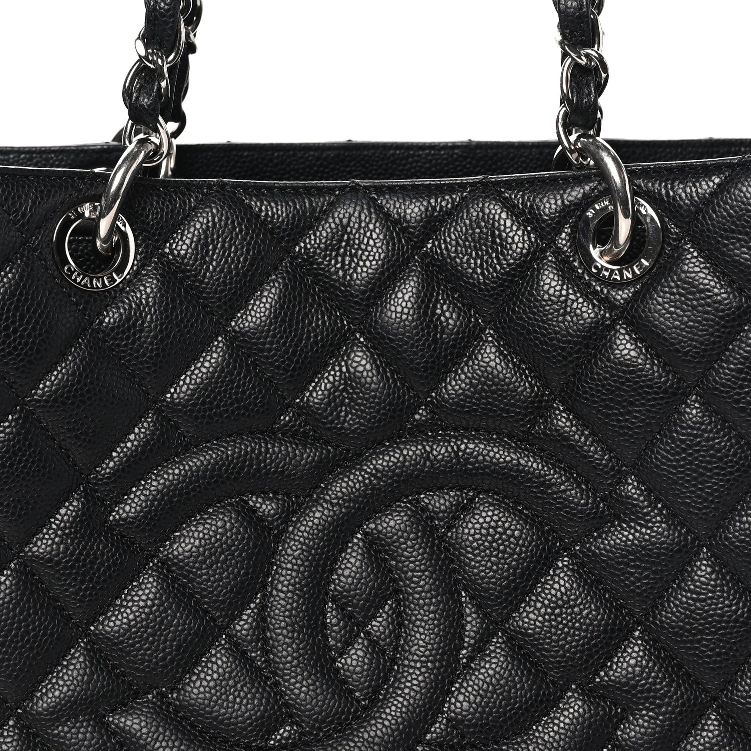 Chanel Caviar Quilted Grand Shopping Tote GST Black 7 of 9