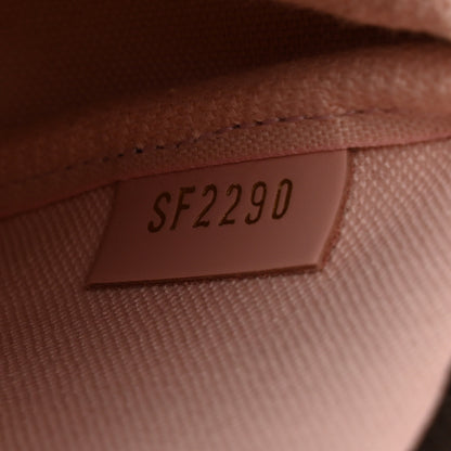 Louis Vuitton Damier Ebene 2020 Christmas Animation Big Wheel Mini Pochette Accessories Rose Ballerine 7 of 7