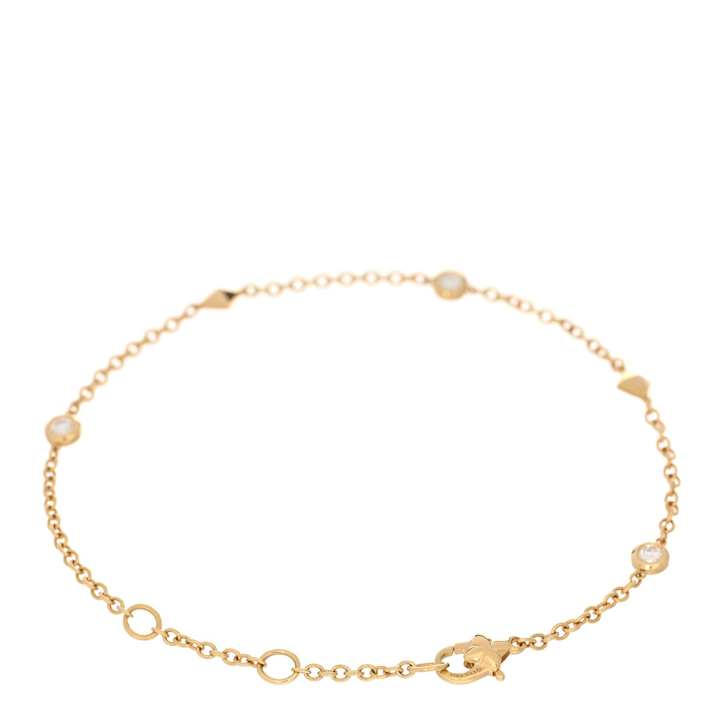 David Yurman 18K Yellow Gold Diamond Petite Modern Renaissance Bracelet 2 of 3