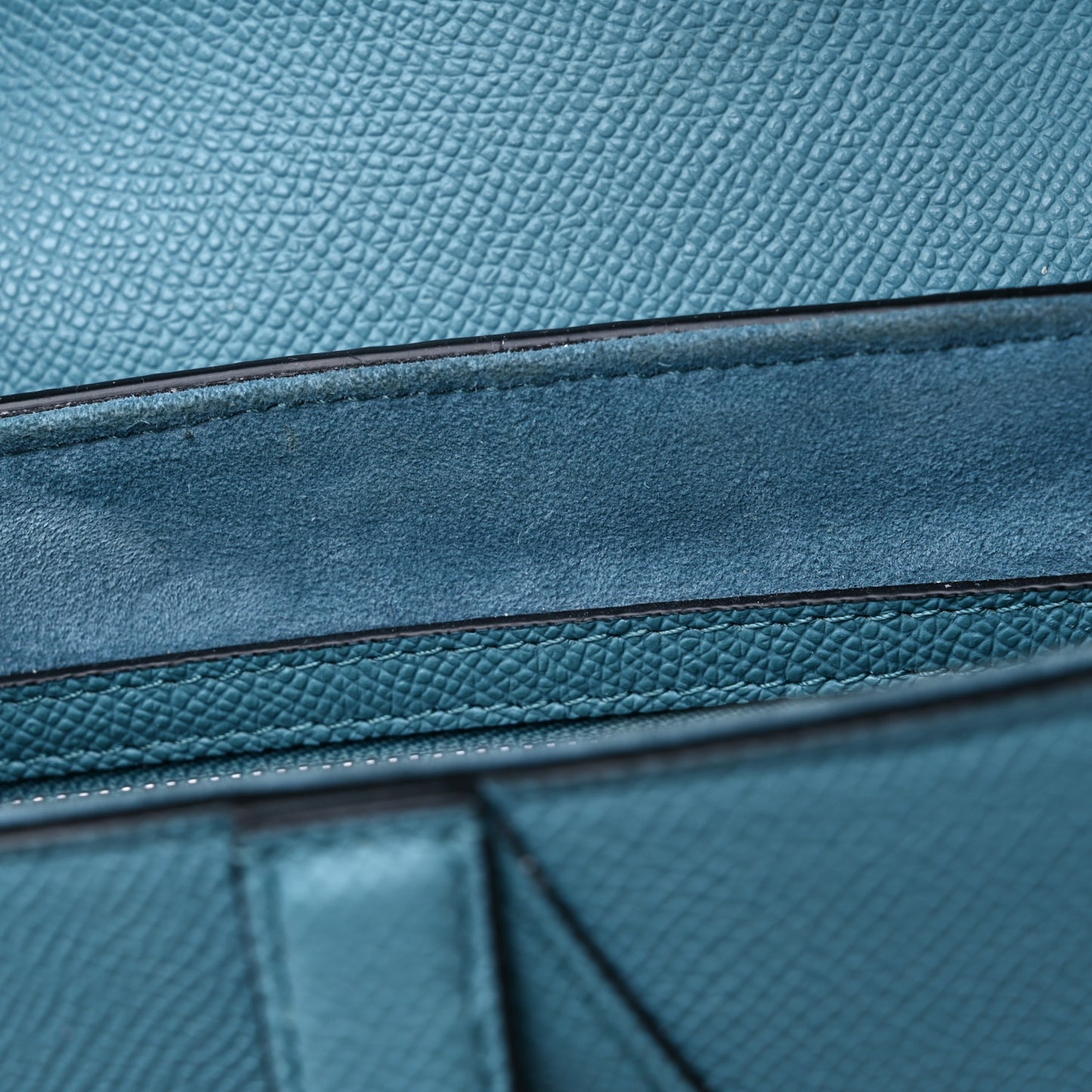 Grained Calfskin Saddle Bag Azure Blue