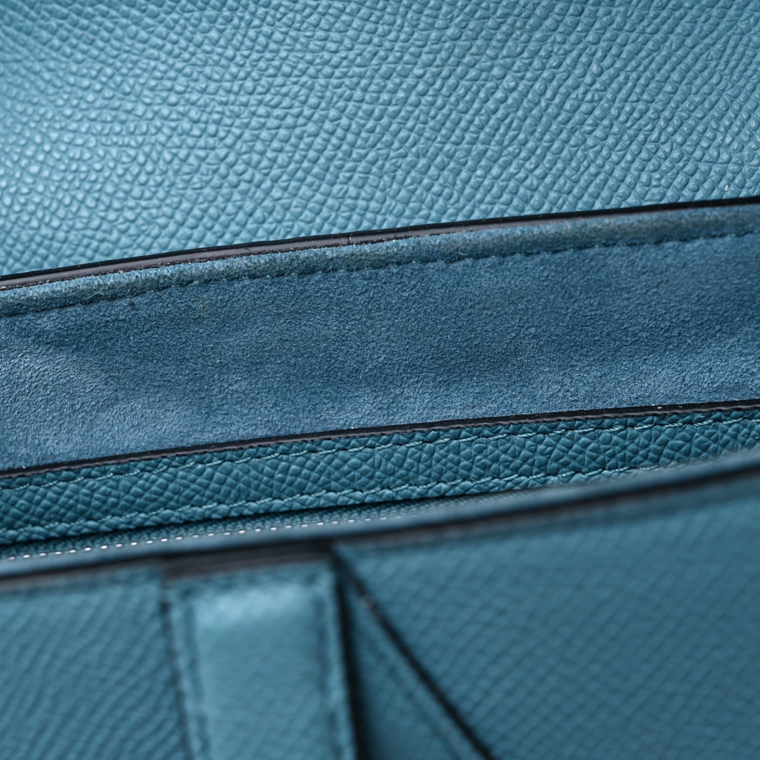 Christian Dior Grained Calfskin Saddle Bag Azure Blue 10 of 11