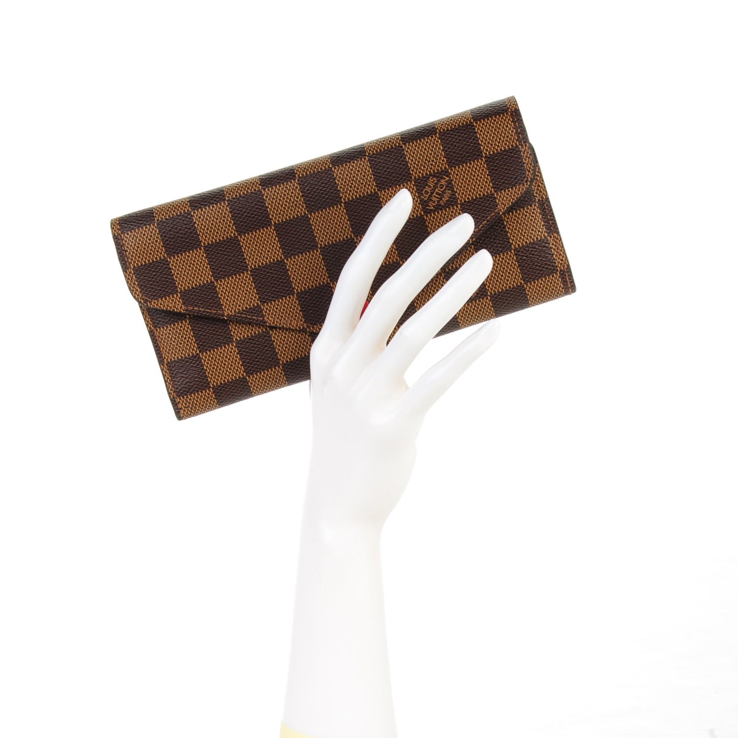 Damier Ebene Josephine Wallet Red