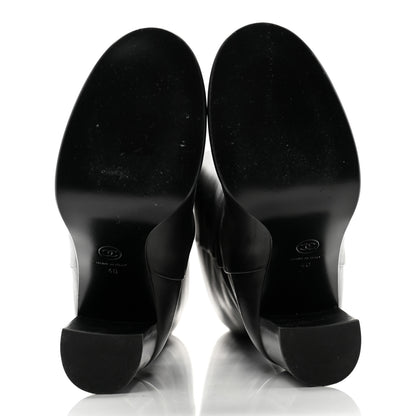 Chanel Calfskin CC Knee High Boots 40 Black 5 of 8