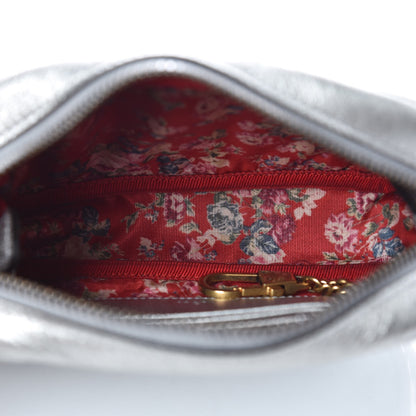 Gucci Laminated Nappa Web Trapuntata Mini GG Shoulder Bag Argento 5 of 9