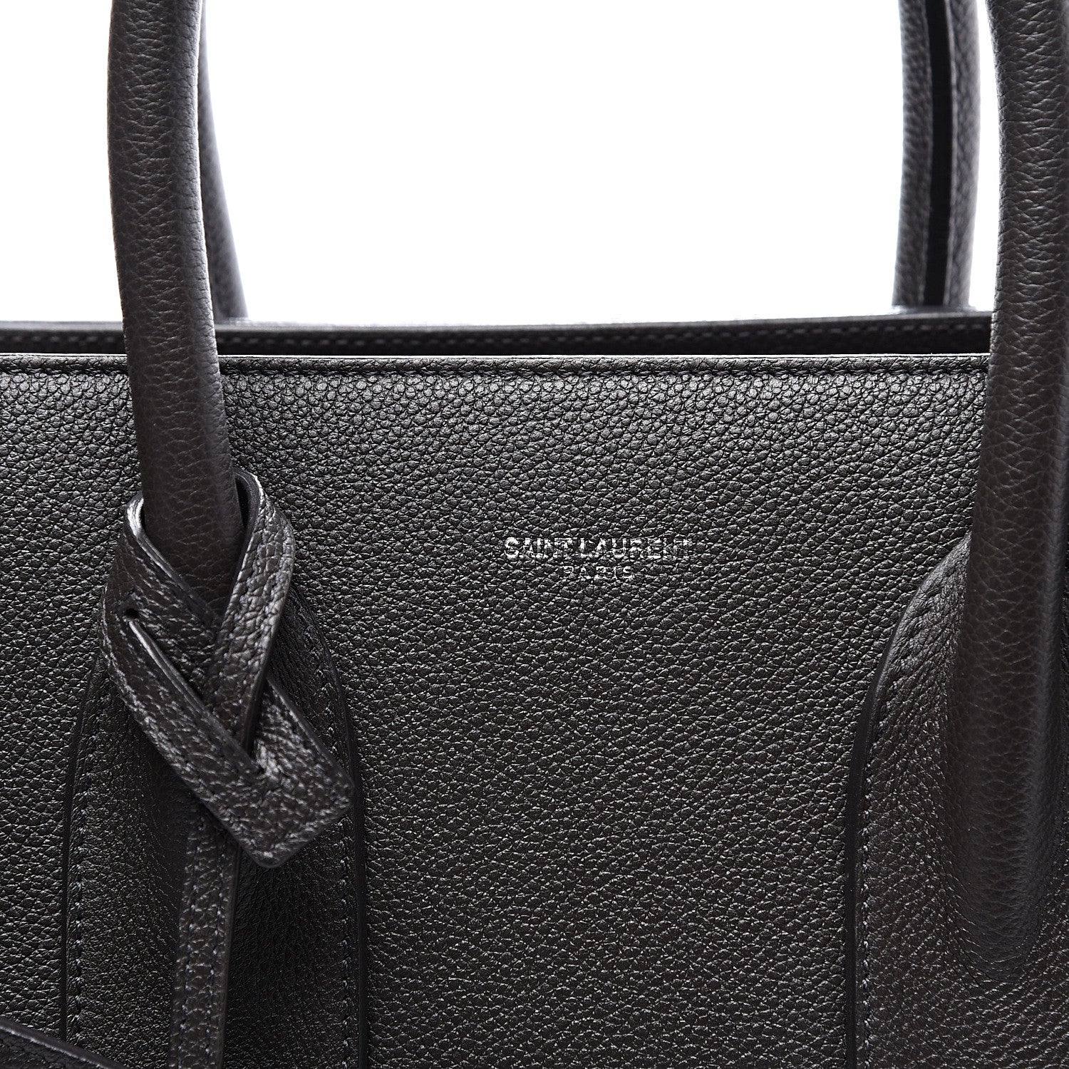 Saint Laurent Grained Calfskin Small Sac De Jour Coal 13 of 13