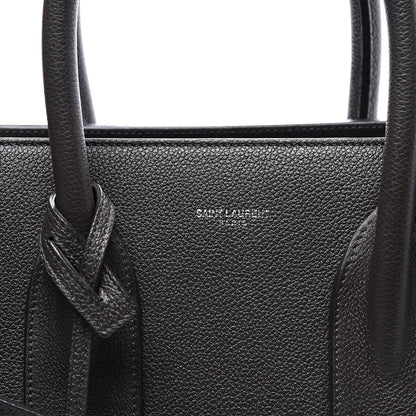 Saint Laurent Grained Calfskin Small Sac De Jour Coal 13 of 13