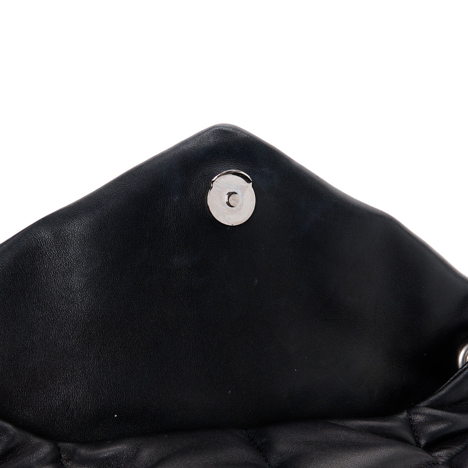 Saint Laurent Lambskin Quilted Small Loulou Puffer Monogram Chain Satchel Black 12 of 15