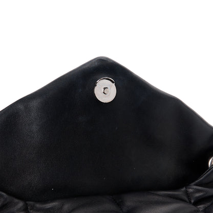 Saint Laurent Lambskin Quilted Small Loulou Puffer Monogram Chain Satchel Black 12 of 15