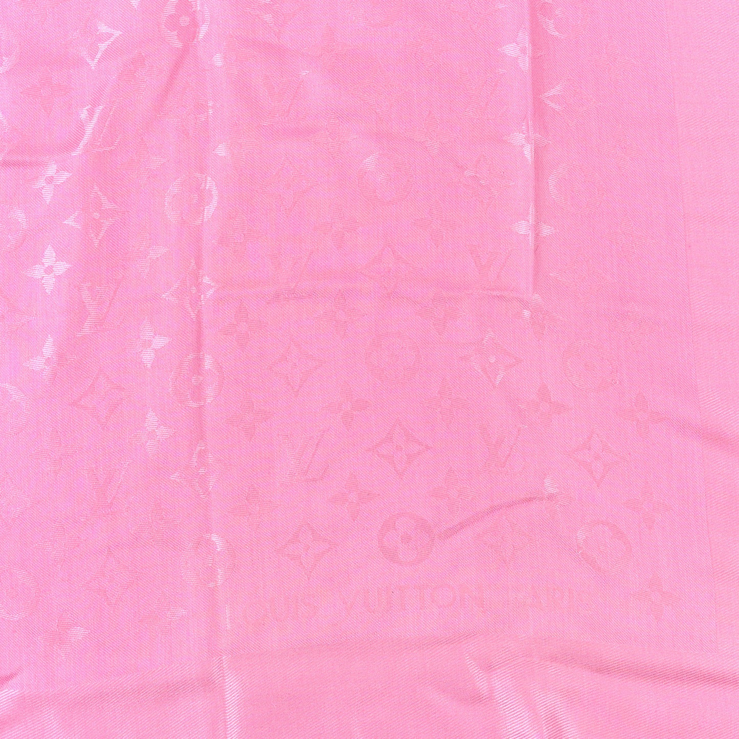 Silk Wool Monogram Shawl Pink