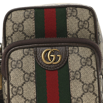 Gucci GG Supreme Monogram Web Mini Ophidia Messenger Brown 8 of 10