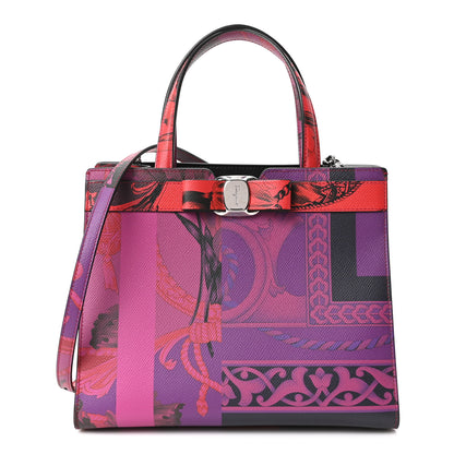Salvatore Ferragamo Printed Calfskin Vara Bow Top Handle Tote Multicolor 1 of 9