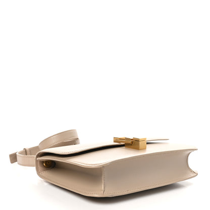 Saint Laurent Smooth Calfskin Le Carre Satchel Dark Beige 4 of 10