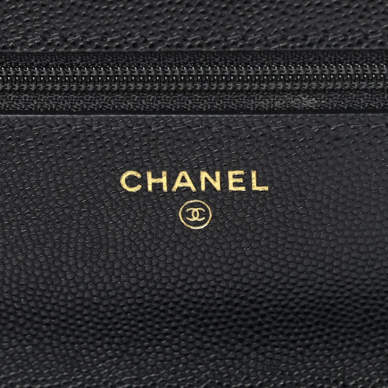 Chanel Caviar Quilted Wallet With Charms On Chain WOC Black 6 of 10