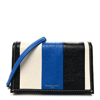 Balenciaga Agneau Arena Multicolore Bazar Chain Shoulder Bag Bleu White Black 1 of 11