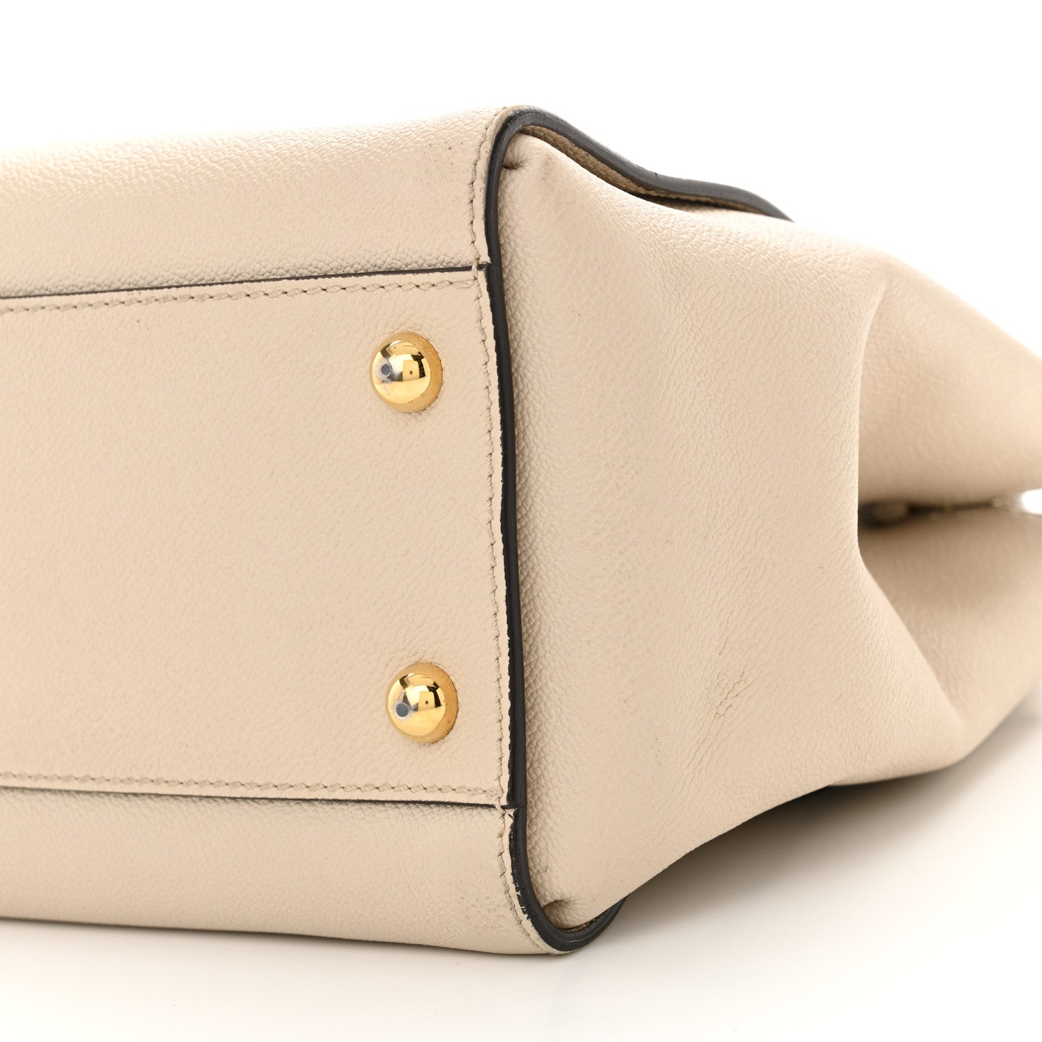 Burberry Soft Grain Calfskin Medium Buckle Tote Limestone 10 of 19