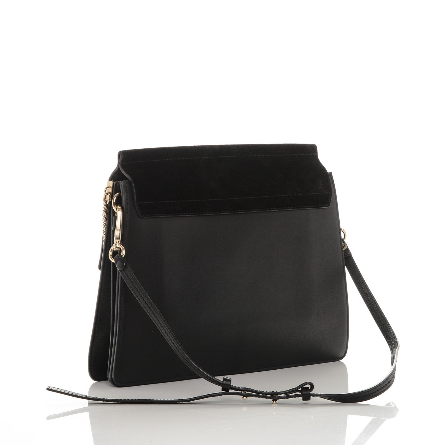 Chloe Suede Calfskin Medium Faye Shoulder Bag Black 3 of 6