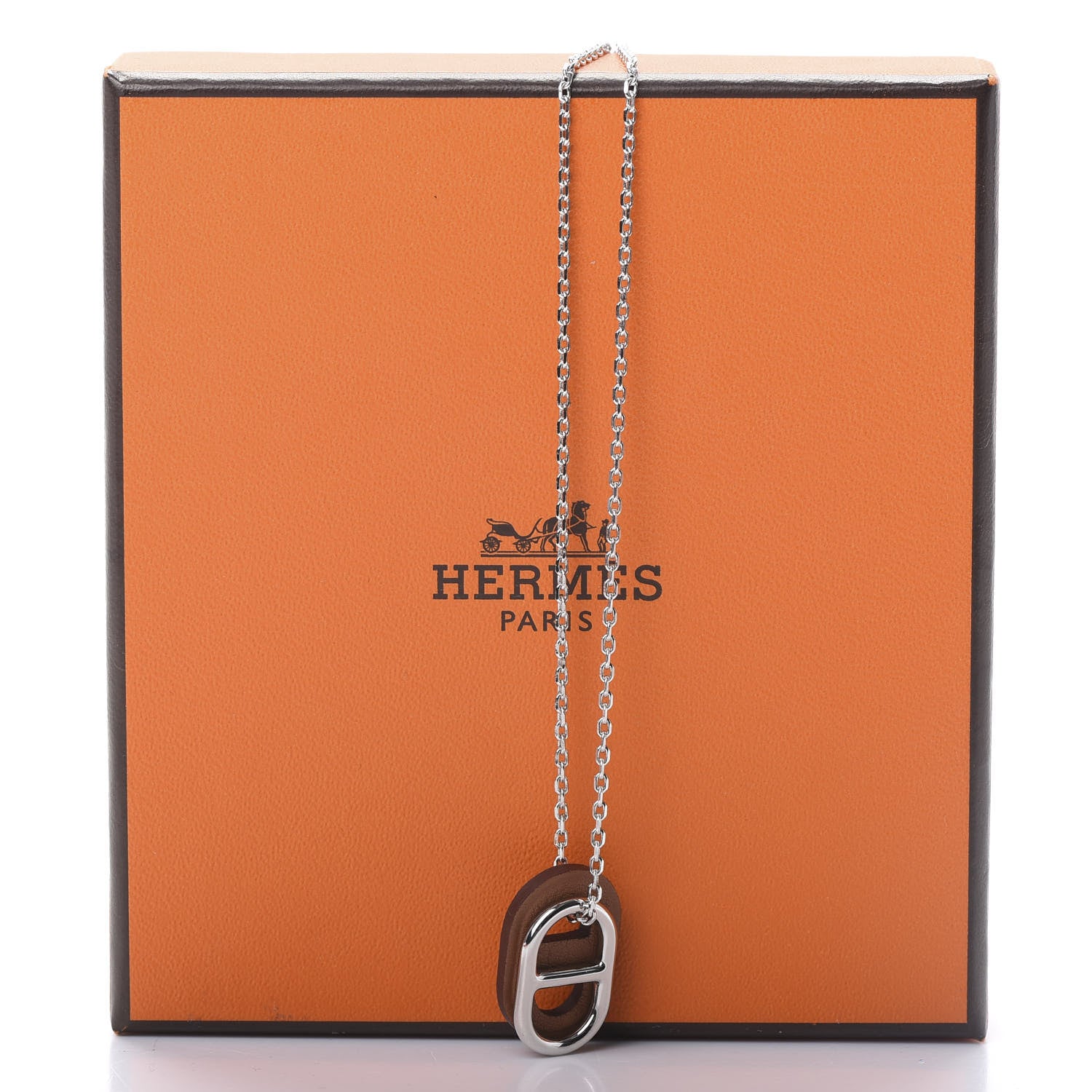 Hermes Swift O'Maillon Pendant Necklace Gold 6 of 6