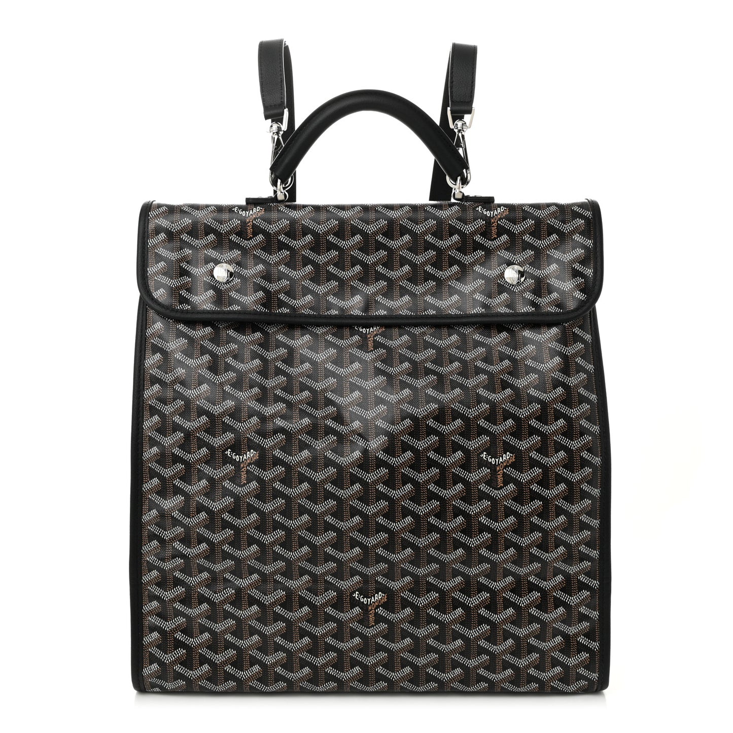 Goyardine Saint Leger Soft Briefcase Backpack Black