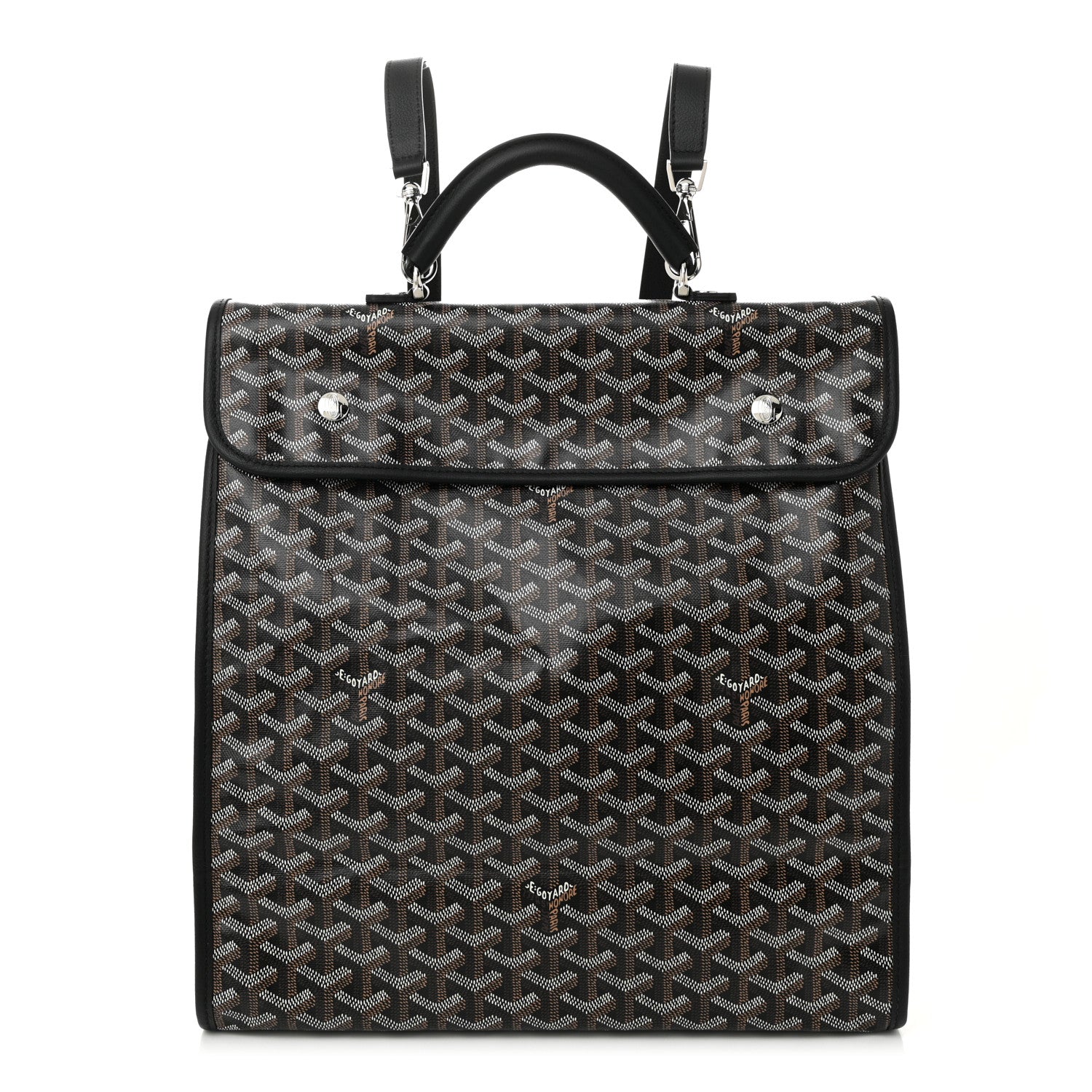 Goyard Goyardine Saint Leger Soft Briefcase Backpack Black 1 of 9