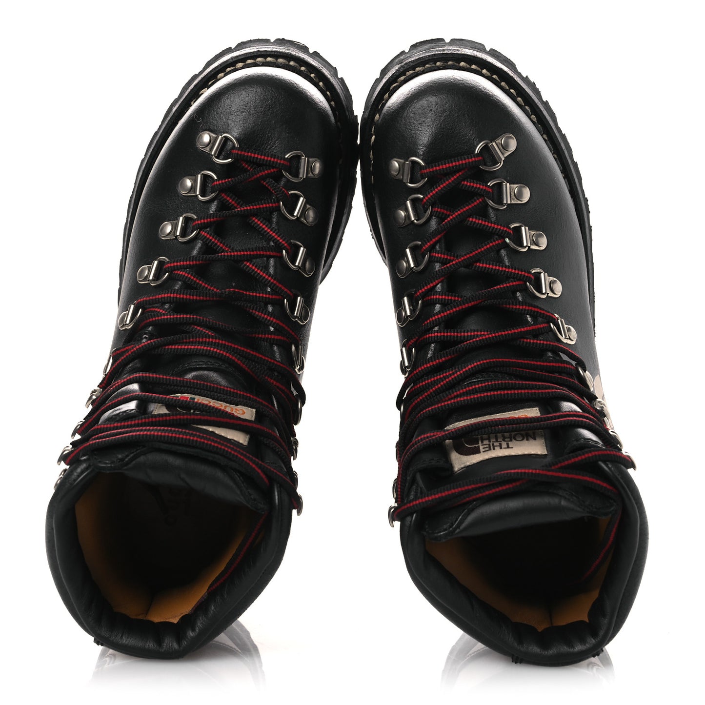 X THE NORTH FACE Calfskin Womens Hiking Ankle Boots 37.5 Black