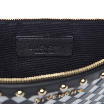 Givenchy Lambskin Medium Zip Pouch Black White 6 of 10