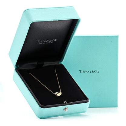 Tiffany 18K Yellow Gold 12mm Elsa Peretti Bean Pendant Necklace 5 of 5