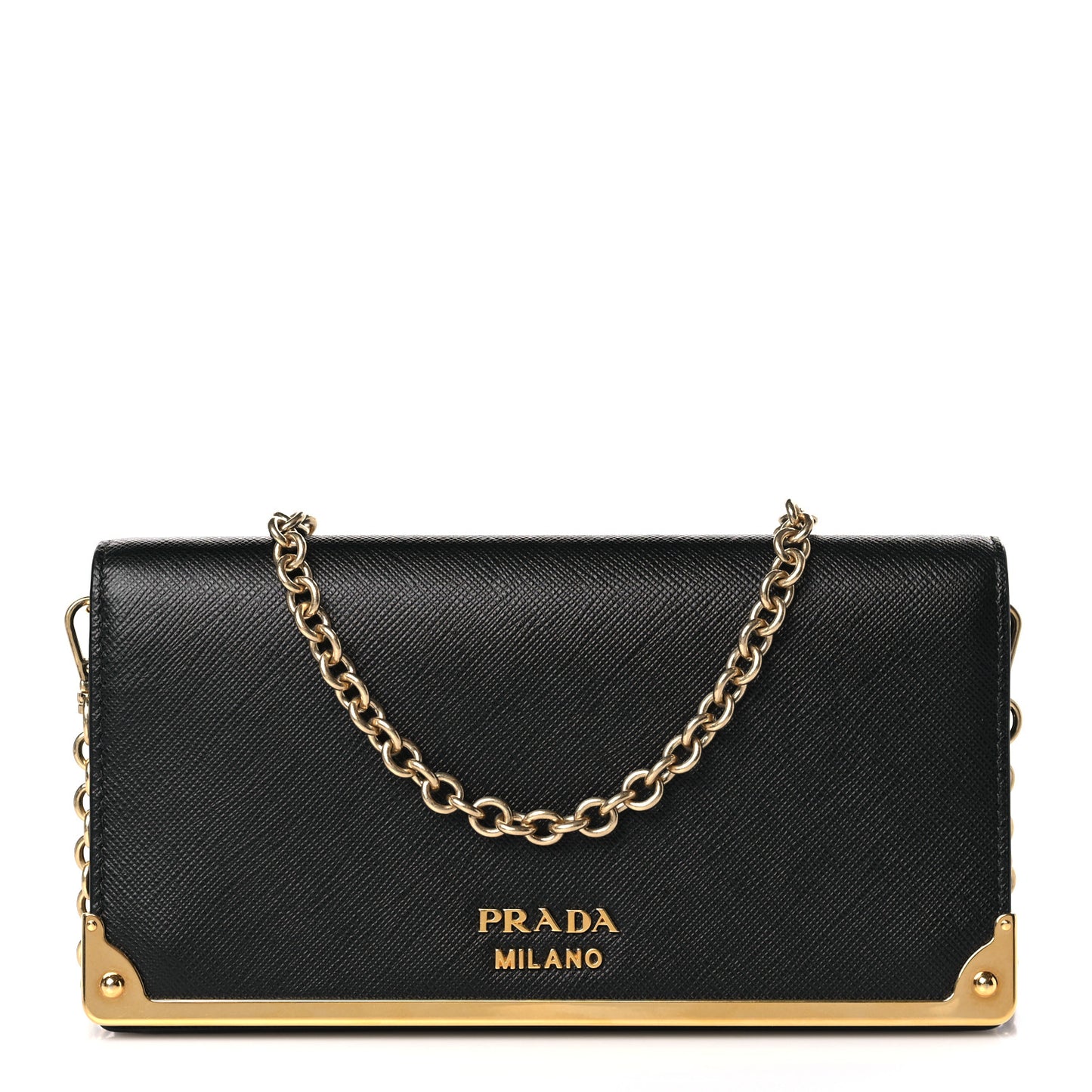 Saffiano Mini Cahier Crossbody Bag Black