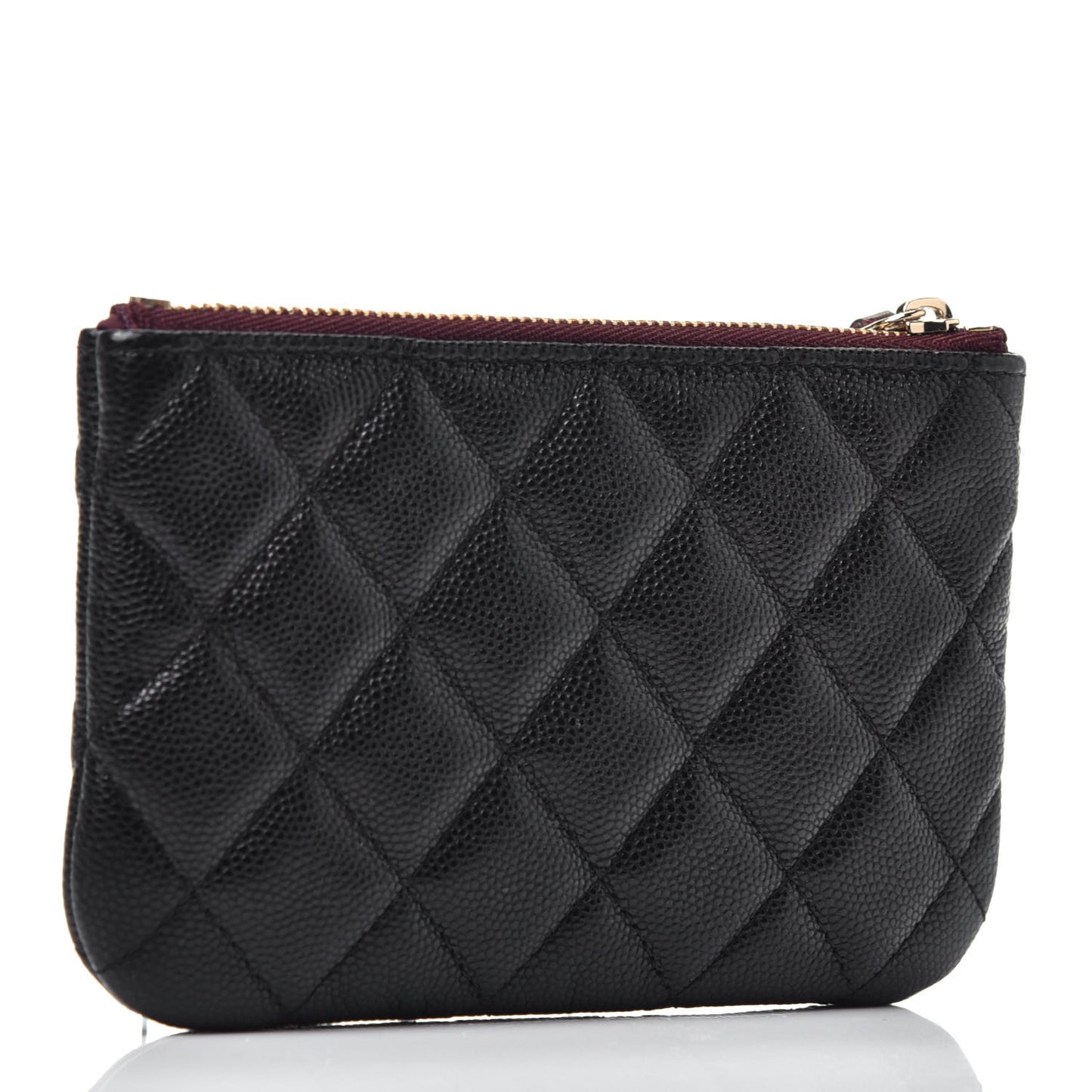 Caviar Quilted Small Cosmetic Case Black