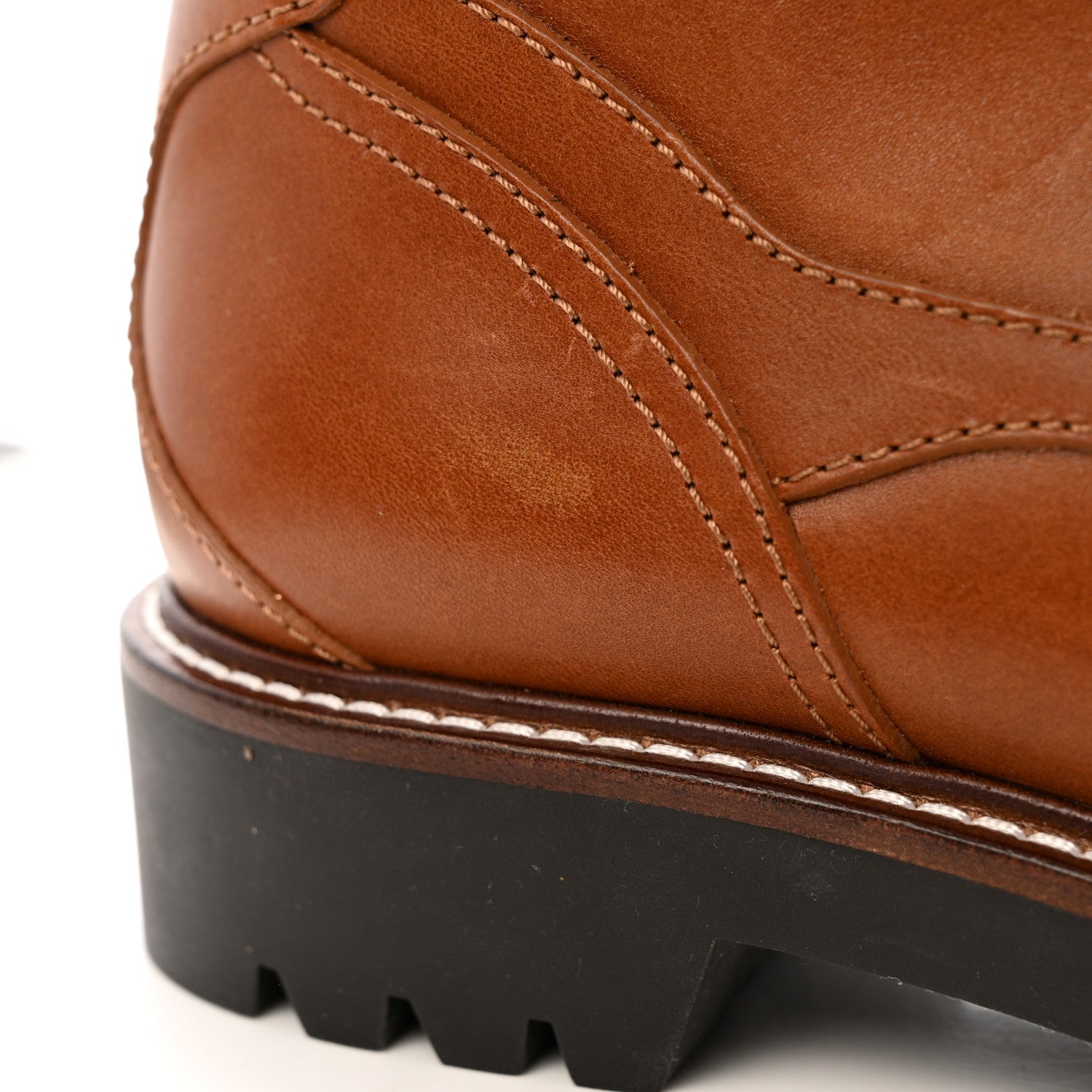 Louis Vuitton Calfskin Mink Territory Ranger Combat Boots 39.5 Cognac 12 of 12