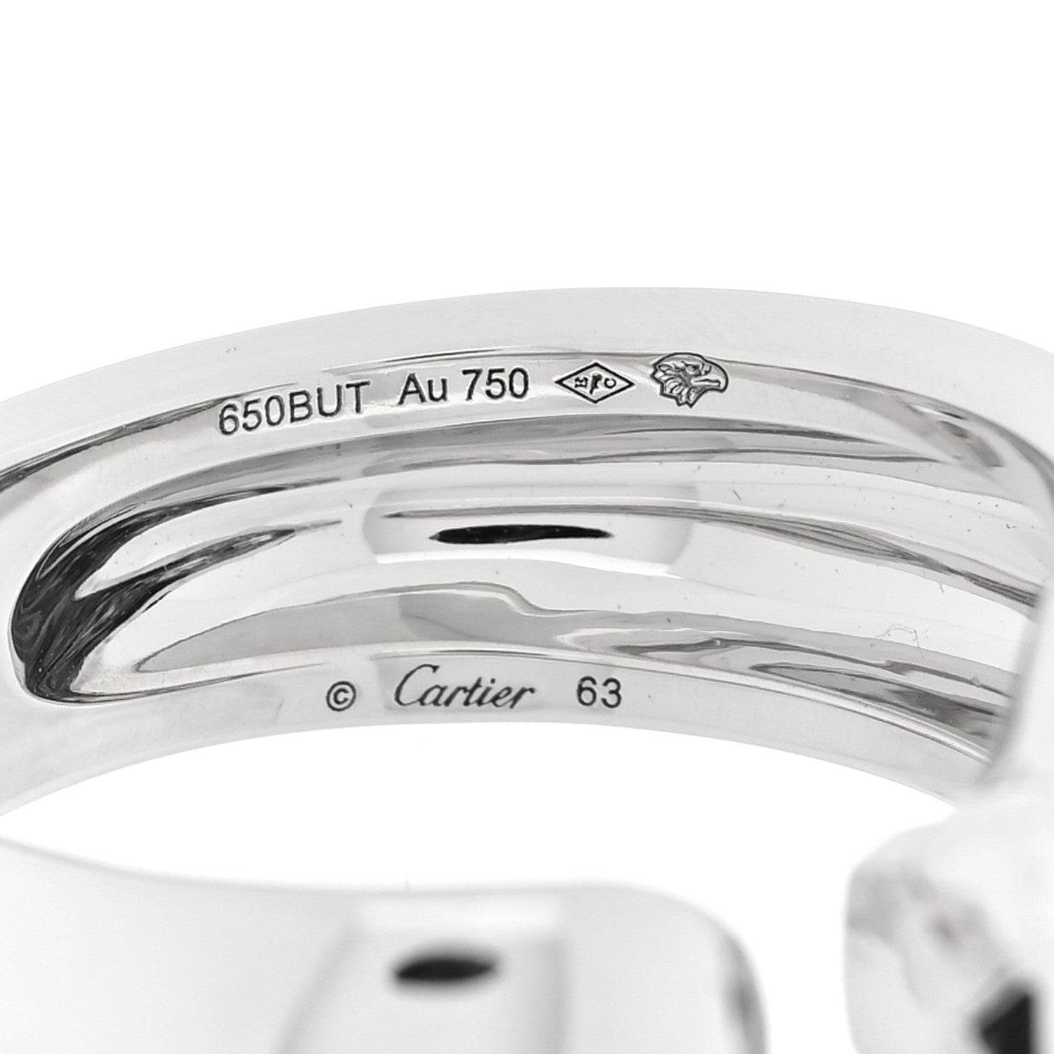 Cartier 18K White Gold Black Lacquer Tsavorite Onyx 11mm Panthere De Cartier Ring 63 10.25 5 of 6