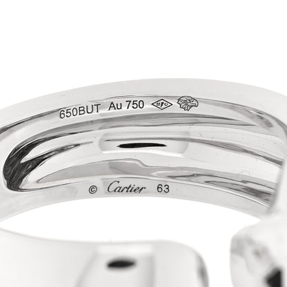 Cartier 18K White Gold Black Lacquer Tsavorite Onyx 11mm Panthere De Cartier Ring 63 10.25 5 of 6