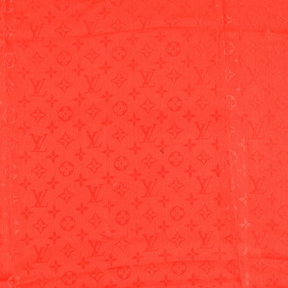 Louis Vuitton Silk Wool Monogram Shawl Pomme D'Amour 4 of 4