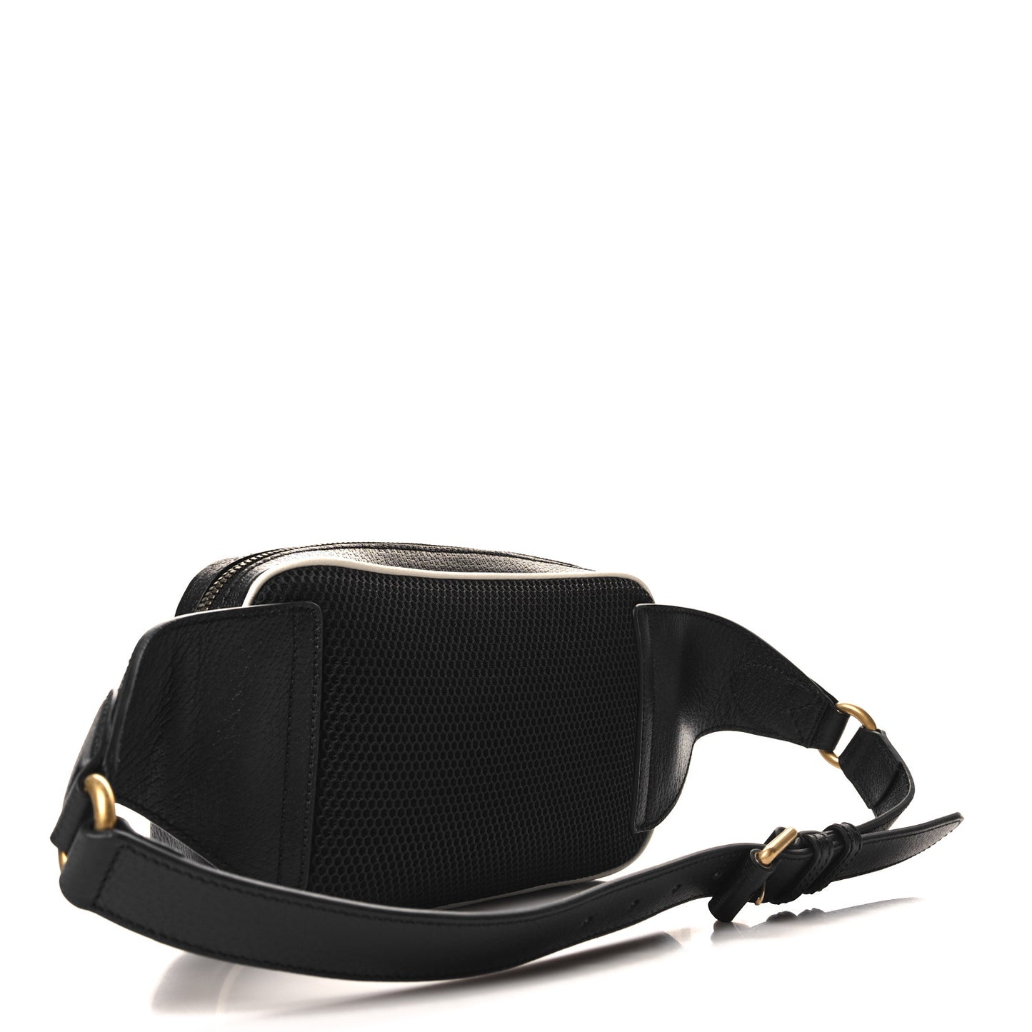 X ADIDAS Textured Dollar Calfskin Belt Bag Black