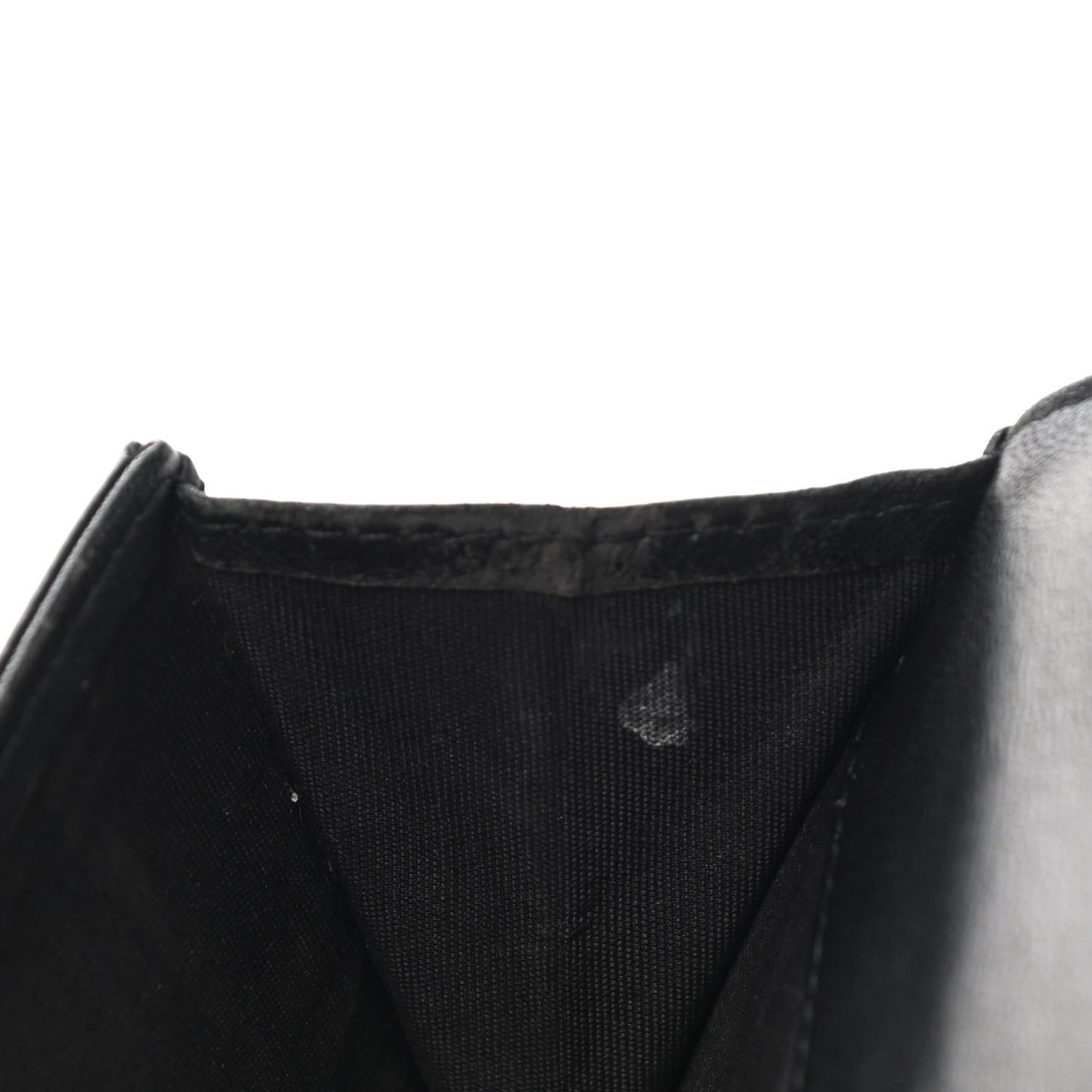 Patent Quilted Brilliant French Flap Wallet Black