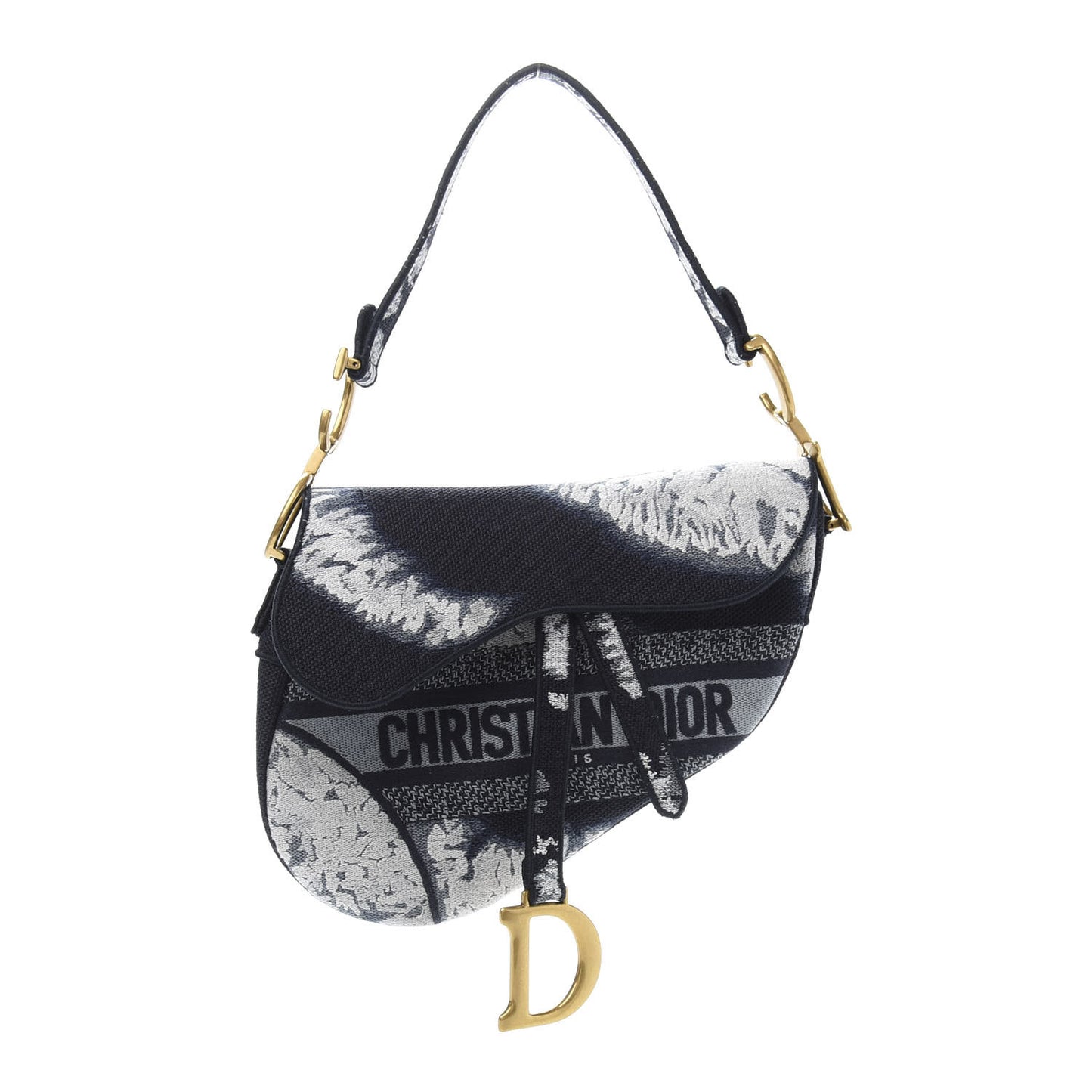 Canvas Tie Dye Saddle Bag Blue Multicolor