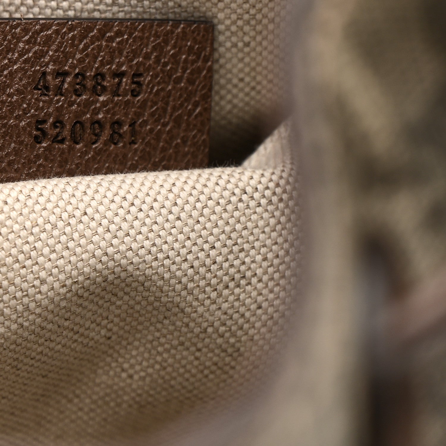 Gucci GG Supreme Monogram Neo Vintage Drawstring Bucket Backpack Beige New Acero Crop 8 of 11