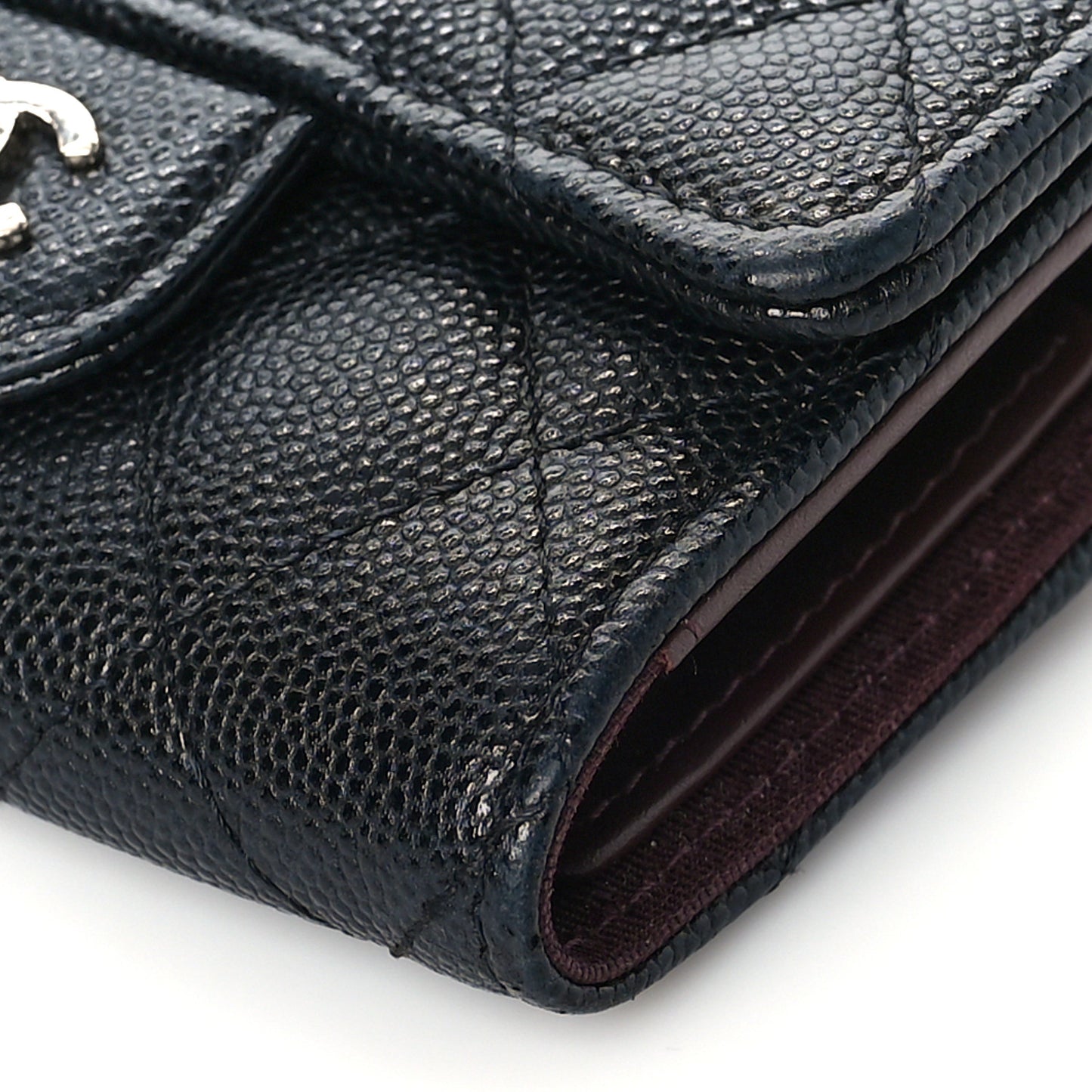 Caviar Quilted Classic 4 Key Holder Wallet Black