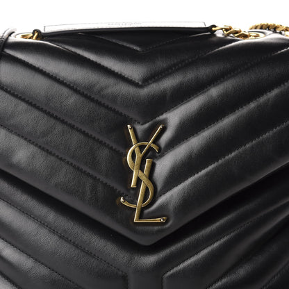Saint Laurent Calfskin Y Quilted Monogram Medium Loulou Chain Satchel Black 10 of 10