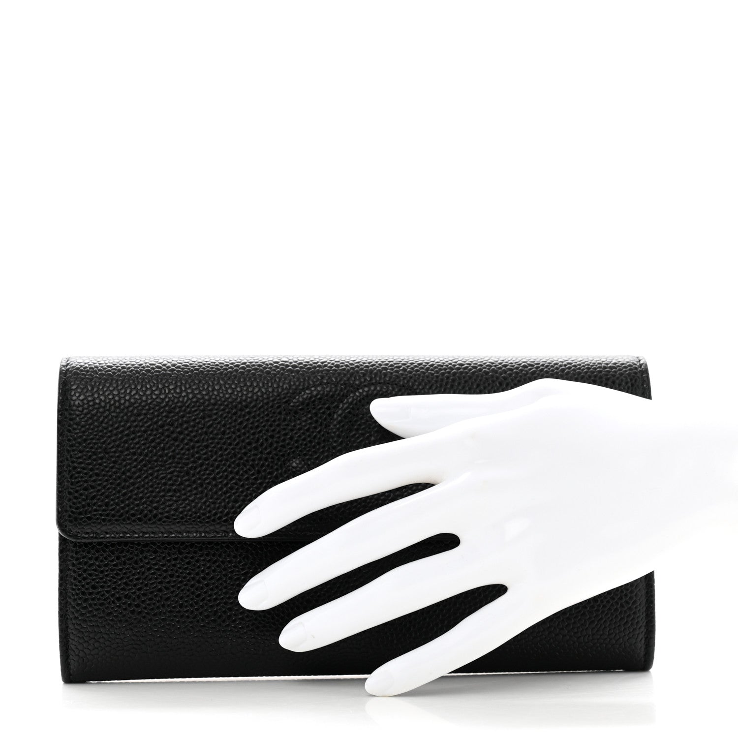 Chanel Caviar Timeless CC Large Gusset Flap Wallet Black 2 of 10