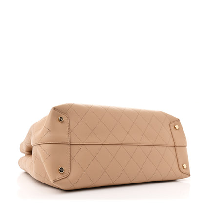 Chanel Calfskin Large Serial Shopper Tote Beige 4 of 10