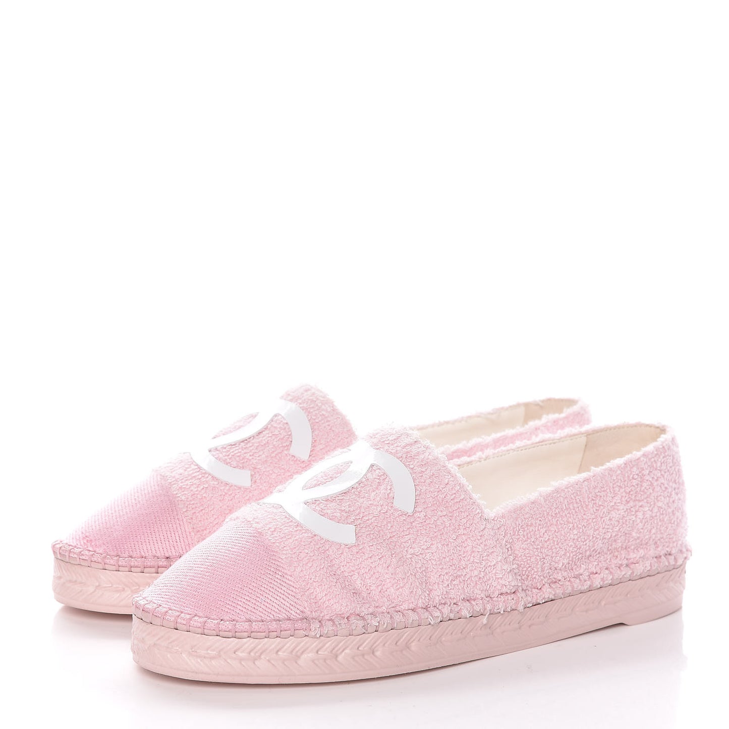Terry Grosgrain CC Espadrilles 37 Pink