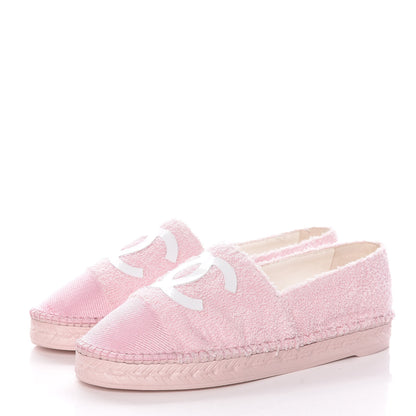 Chanel Terry Grosgrain CC Espadrilles 37 Pink 3 of 9